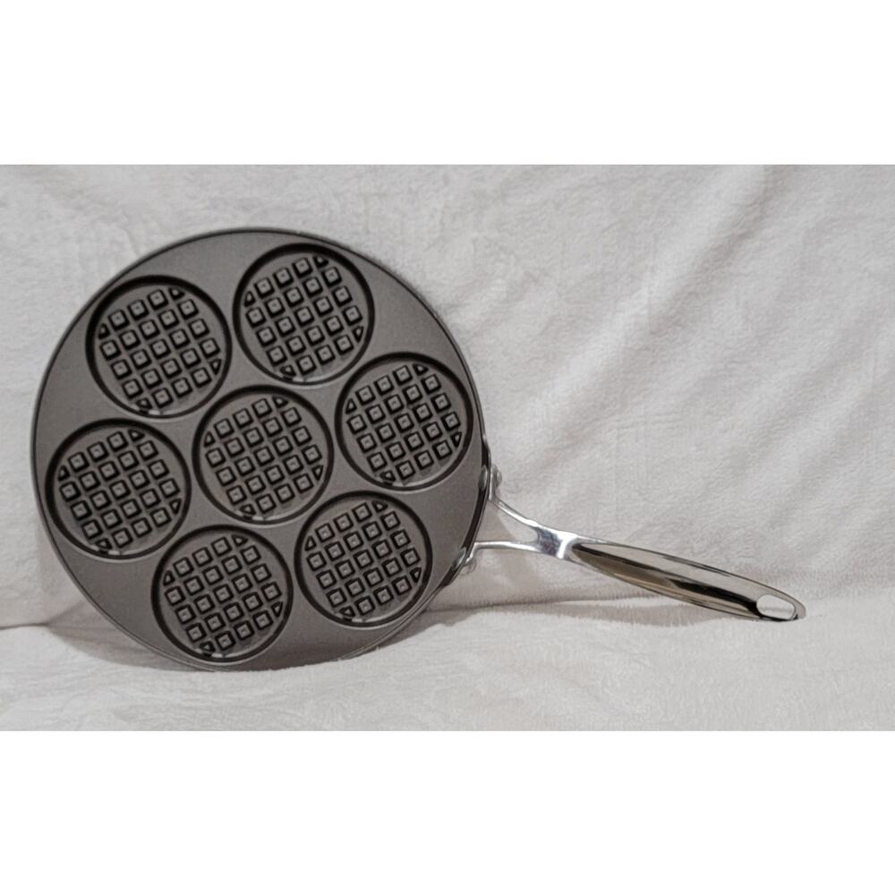 Nordic Ware Non Stick Silver Dollar Mini Pancake Waffle Griddle Pan Made In USA